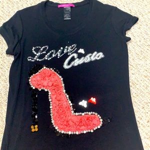 Custo black tshirt with incredible detail size 1